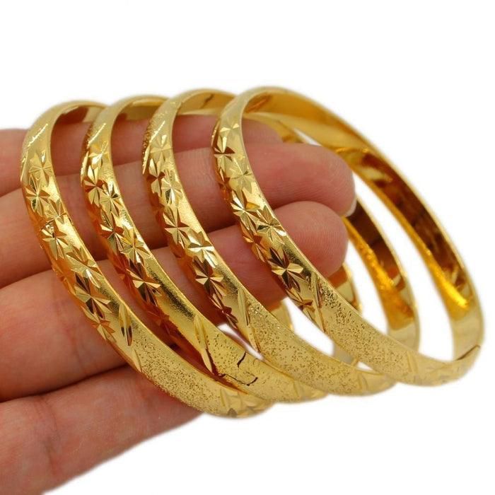 Gold Plated Bracelets Jewellry 4pcs - Natna Shop