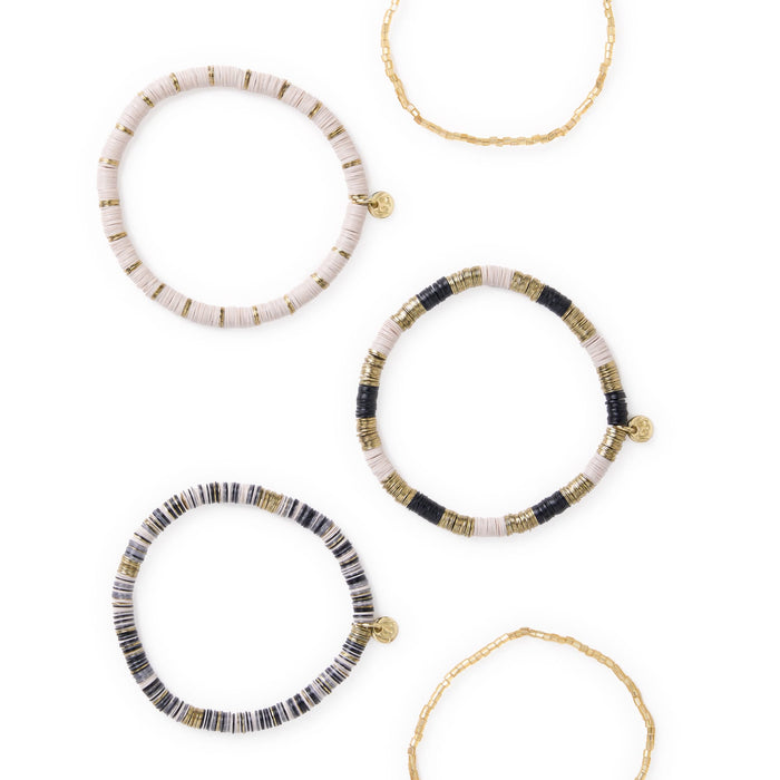 Grace Bracelet Stack of 5 - Neutral Bracelet