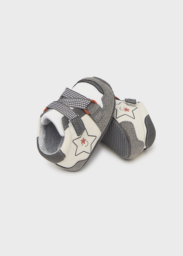 Gray Smiling Star Sneakers