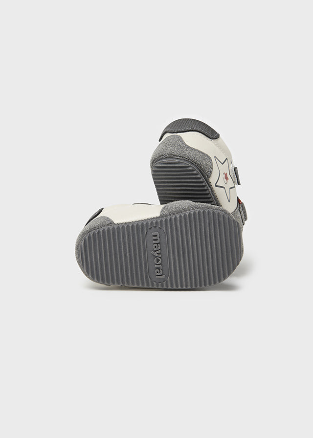 Gray Smiling Star Sneakers