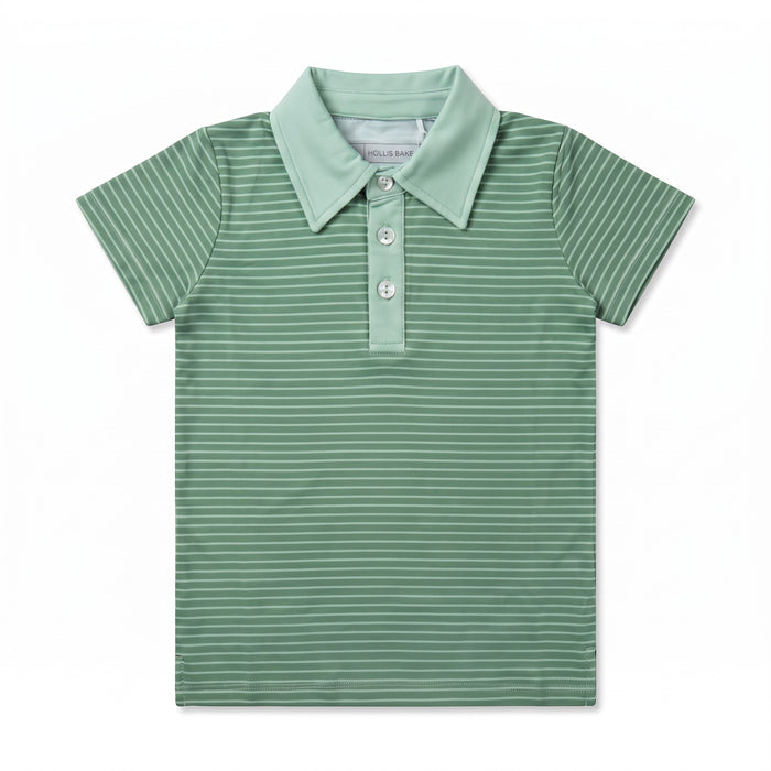 Green Stripe Trey Polo