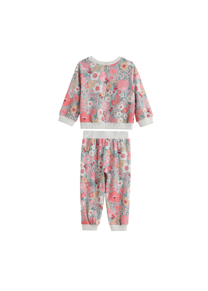 Grey and Pink Eliza Two Piece Set