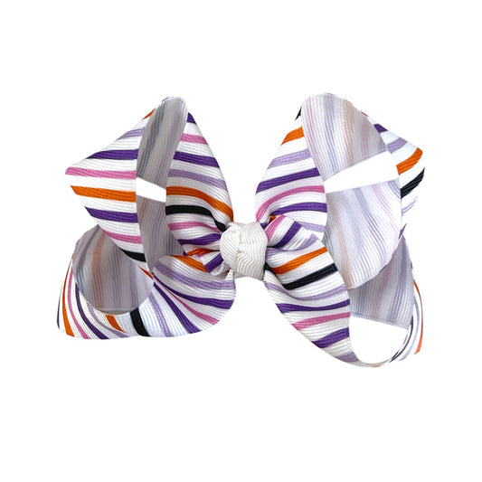 Halloween Stripes Bow