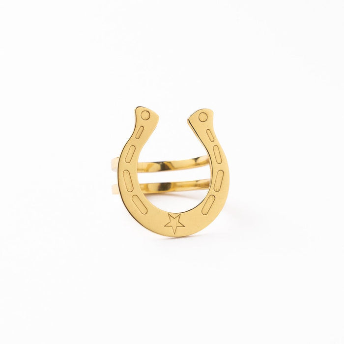 Harper Horseshoe Bandana Ring Brass Bandana Ring