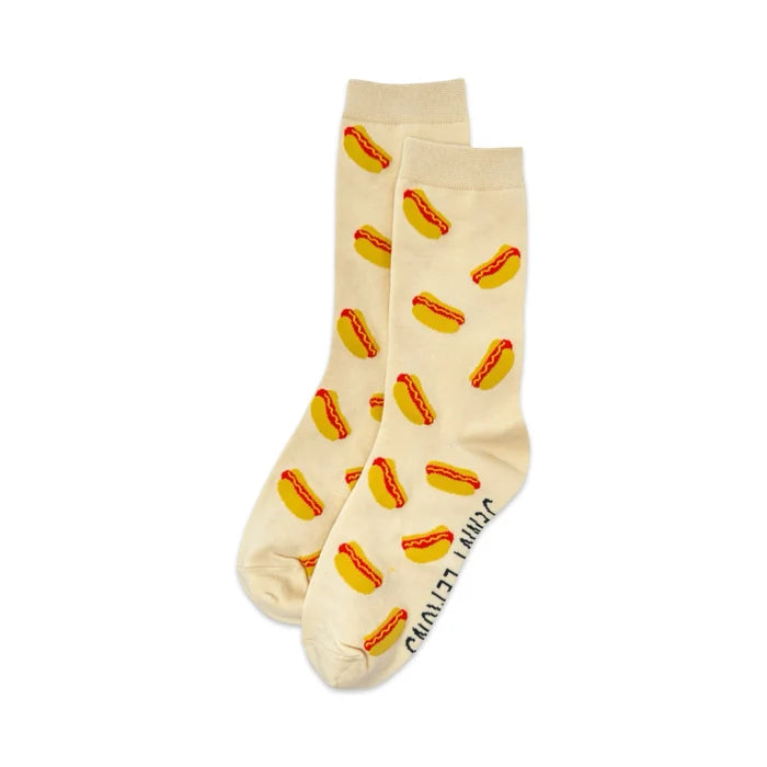 Hot Dog Cotton Blend Crew Socks