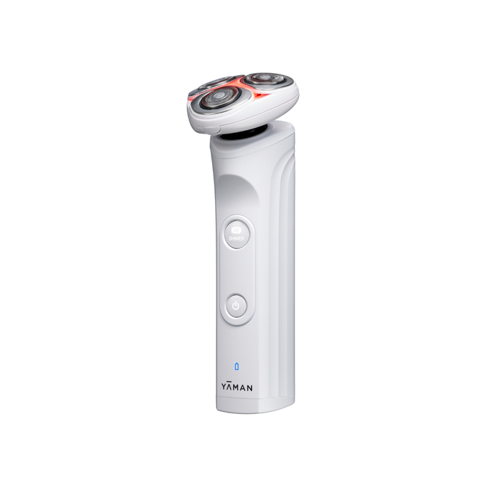 White electric shaver with 'YAMAN' branding on a white background