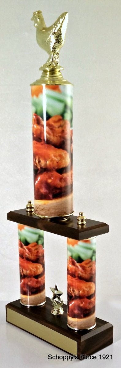 Hot Wing Two Column Trophy - Schoppy's Since 1921