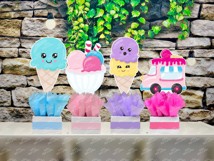 Ice Cream Sundae Theme | Ice Cream Truck Birthday or Baby Shower Table Centerpiece Decoration INDIVIDUAL