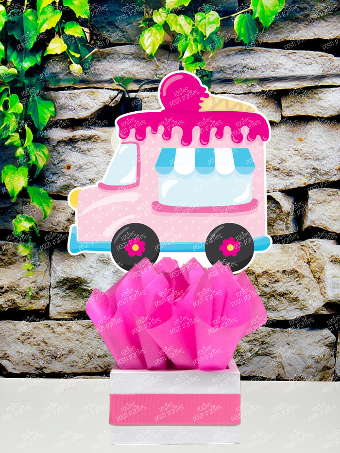 Ice Cream Sundae Theme | Ice Cream Truck Birthday or Baby Shower Table Centerpiece Decoration INDIVIDUAL