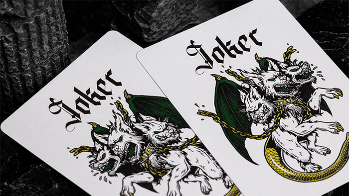 PlayingCardDecks.com-Inferno Emerald Blaze Playing Cards TPCC