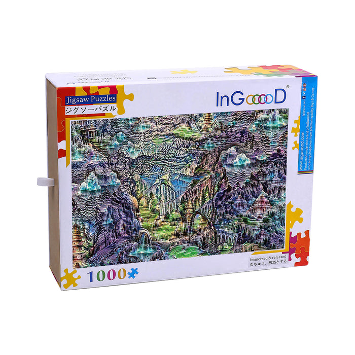 Ingooood Wooden Jigsaw Puzzle 1000 Piece - City of Fountains - Ingooood jigsaw puzzle 1000 piece