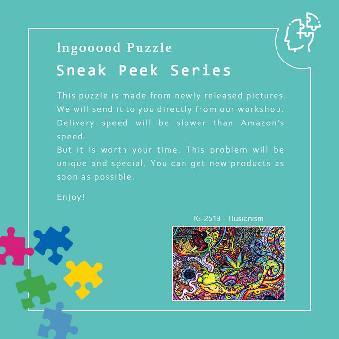 Ingooood Wooden Jigsaw Puzzle 1000 Piece - Illusionism - Ingooood jigsaw puzzle 1000 piece