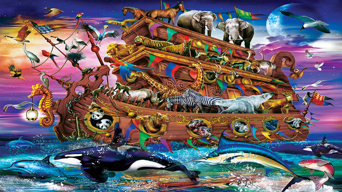 Ingooood Wooden Jigsaw Puzzle 1000 Piece - Noah's Ark 3 - Ingooood jigsaw puzzle 1000 piece