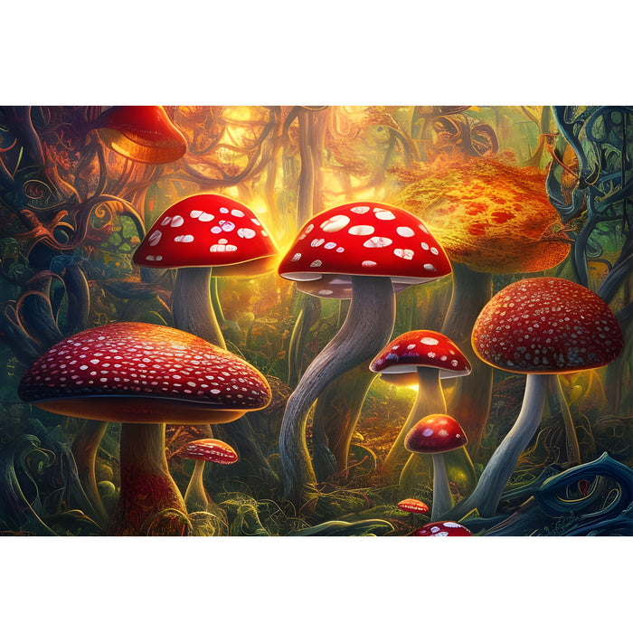 Ingooood Wooden Jigsaw Puzzle 1000 Piece - Poisonous Mushroom Forest - Ingooood jigsaw puzzle 1000 piece