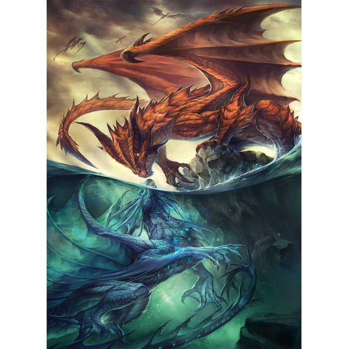 Ingooood Wooden Jigsaw Puzzle 1000 Piece - Water and fire duel - Ingooood jigsaw puzzle 1000 piece
