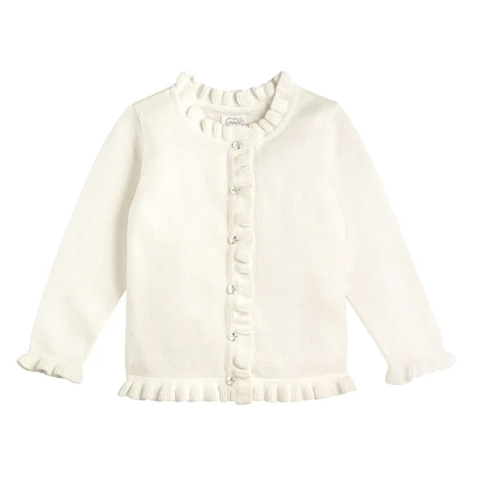 Ivory Ruffle Cardigan