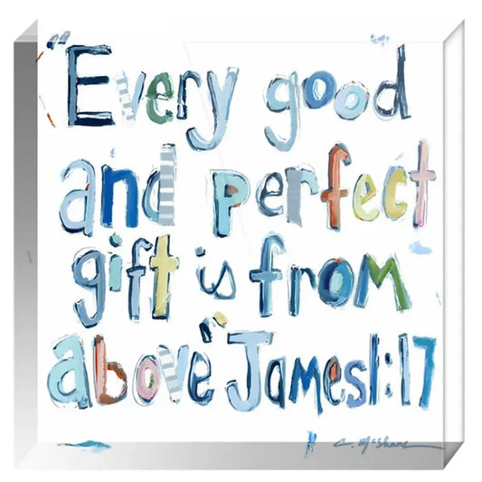 "James 1:17" acrylic shelfie