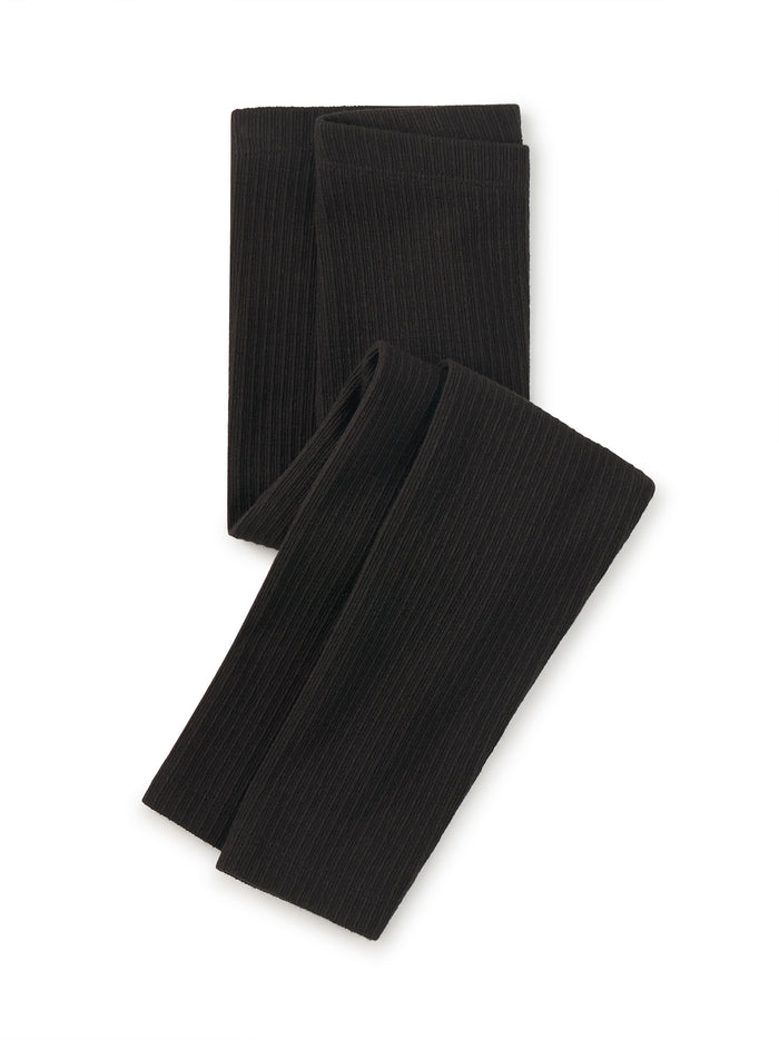 Jet Black Pointelle Leggings