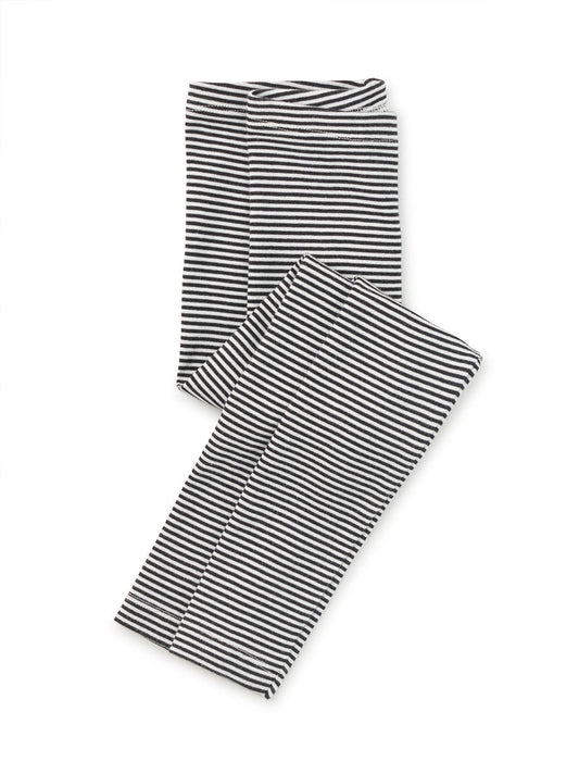 Jet Black Striped Leggings