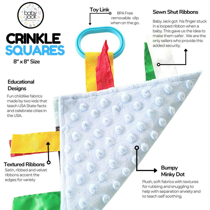 Jungle Zoo Crinkle Tag Square