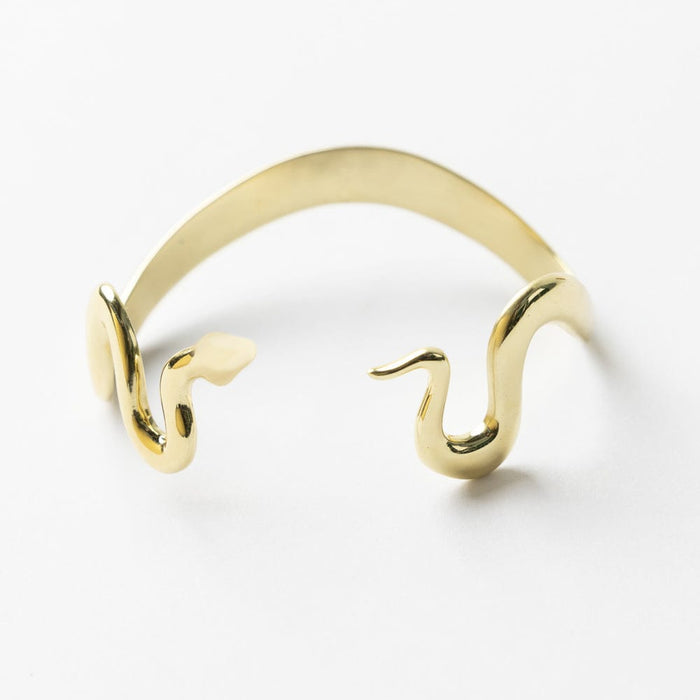 Kara Snake Cuff Bracelet Brass Cuff