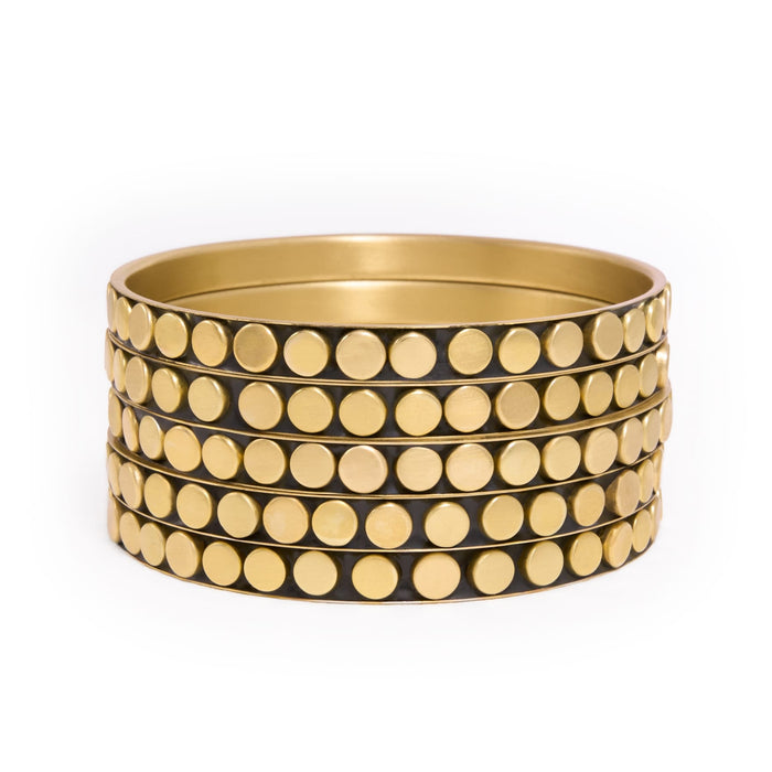 Katherine Bangle Set of 5 Brass Bracelet