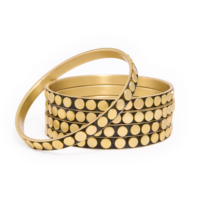 Katherine Bangle Set of 5 Brass Bracelet