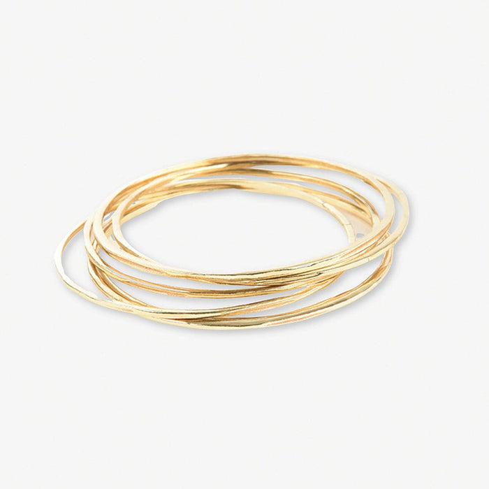Katherine Rounded Bangles Brass Bracelet