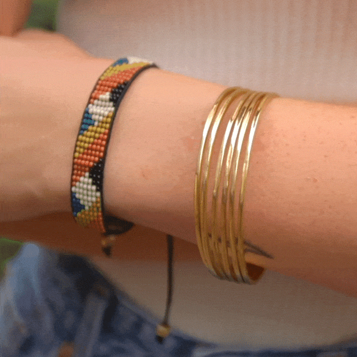 Katherine Rounded Bangles Brass Bracelet