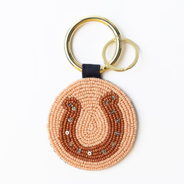 Kelsey Boot Seed Bead Bag Accessory Key Ring Navy Key Ring + Bag Charm