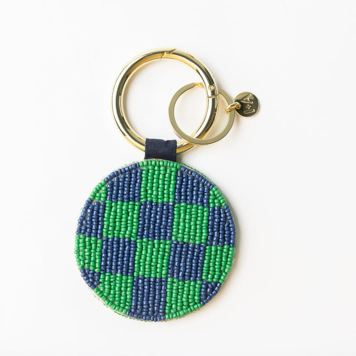 Kelsey Cherries Seed Bead Bag Accessory Key Ring Red Key Ring + Bag Charm