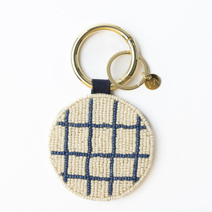 Kelsey Lemons Seed Bead Bag Accessory Key Ring Lemon Yellow Ivory Key Ring + Bag Charm