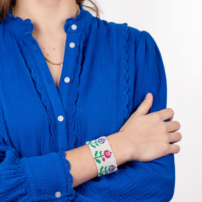 Kendall Floral Beaded Stretch Bracelet Multi Stretch