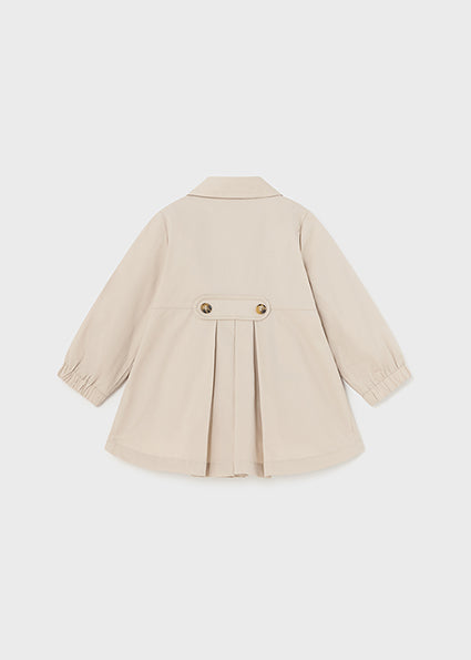 Khaki Baby Collared Trench Coat