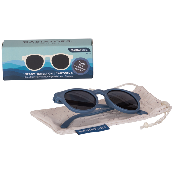 Kids Eco Collection: Keyhole Sunglasses in Pacific Blue