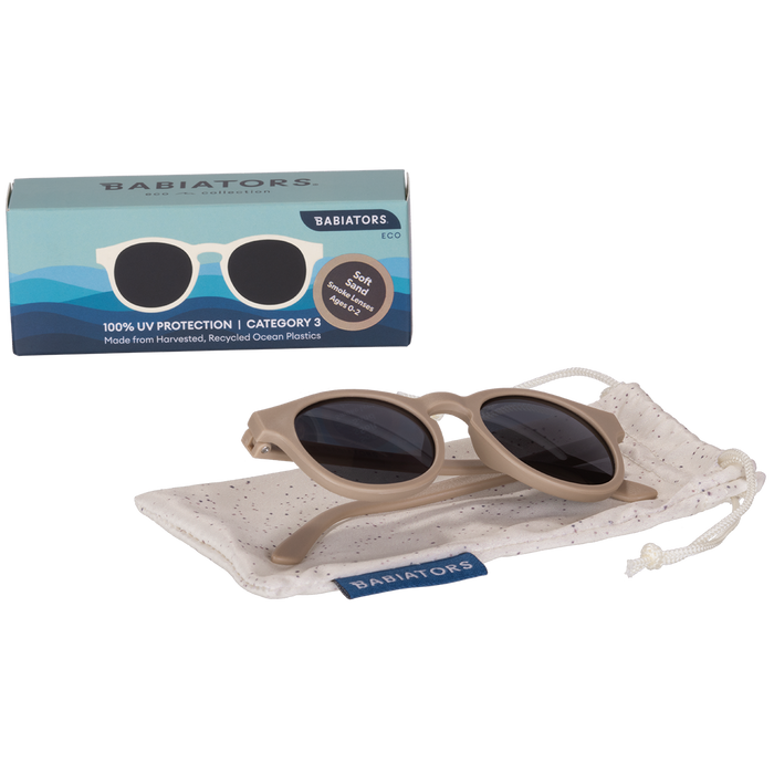 Kids Eco Collection: Keyhole Sunglasses in Soft Sand