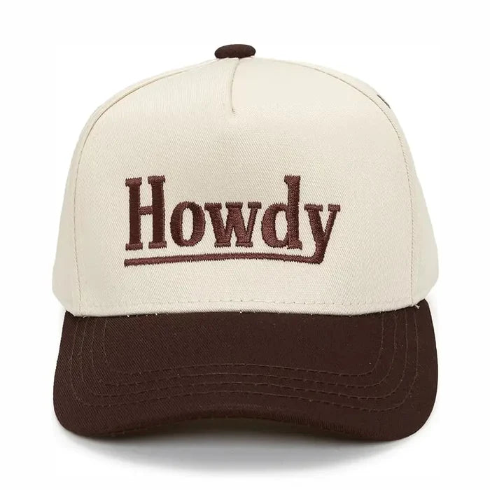 Kids/Baby Vintage Cap: Howdy - Brown/Beige