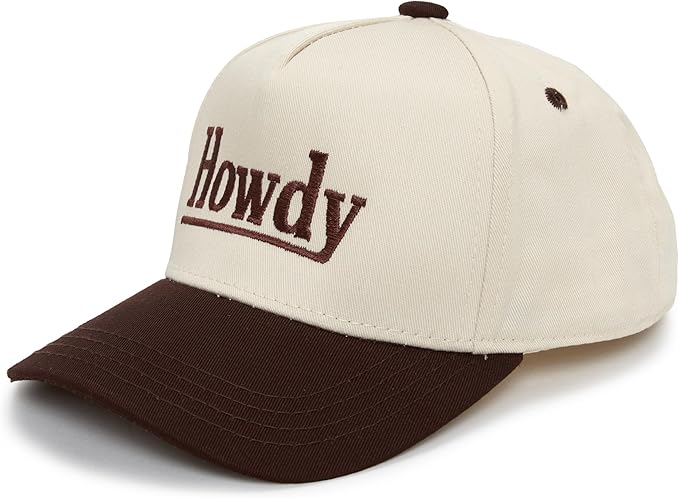 Kids/Baby Vintage Cap: Howdy - Brown/Beige