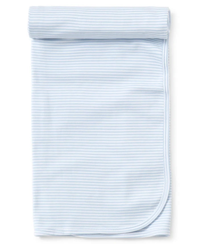 Kissy Lt Blue Stripe Blanket