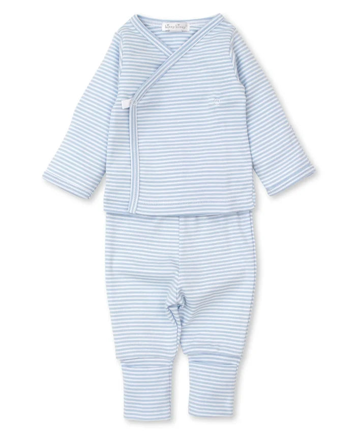 Kissy Lt Blue Striped Pant Set