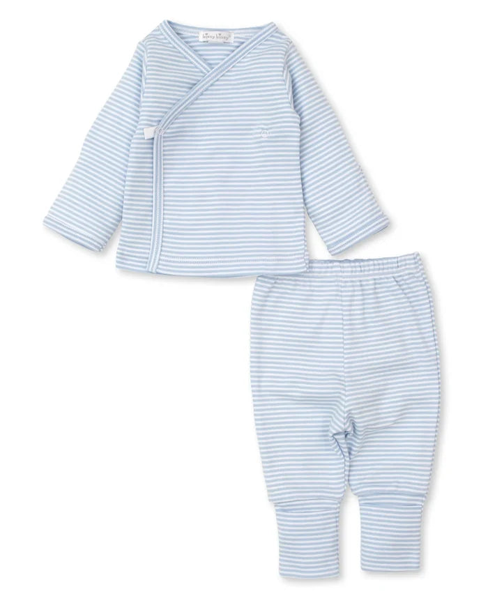 Kissy Lt Blue Striped Pant Set
