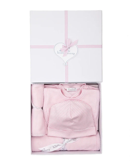 Kissy Pink Striped 5 Piece Gift Set