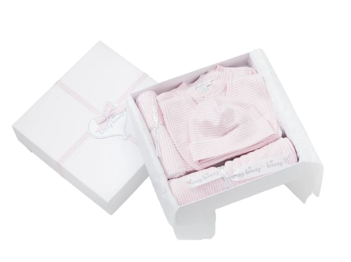 Kissy Pink Striped 5 Piece Gift Set