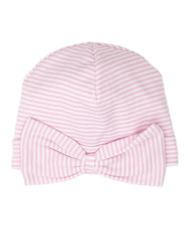 Kissy Simple Stripes Pink Bow Hat
