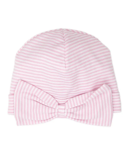 Kissy Simple Stripes Pink Bow Hat