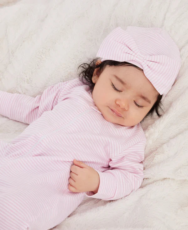 Kissy Simple Stripes Pink Bow Hat