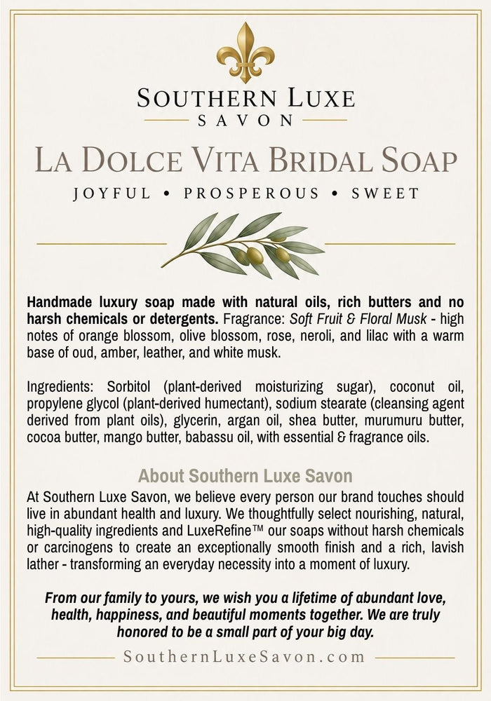 LA DOLCE VITA "RAMO D'AMORE" BRIDAL GUEST SOAPS - Southern Luxe Savon