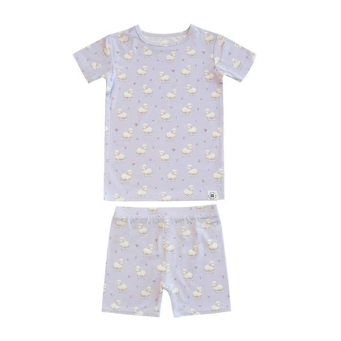 Lavender Little Sheep SS PJ Set