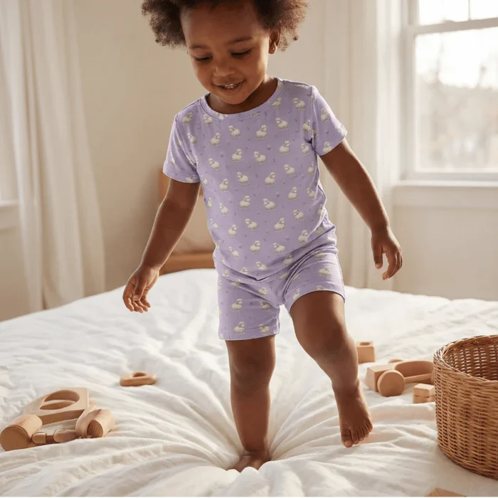 Lavender Little Sheep SS PJ Set