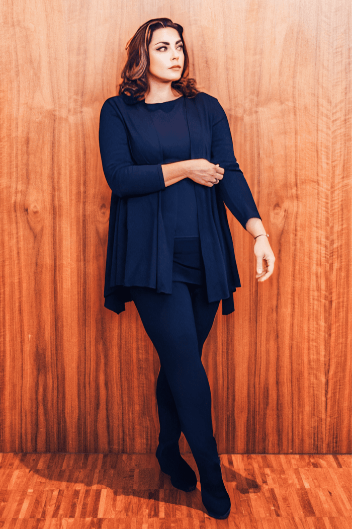 Layer Jacket in Navy Brushed Venezia from Diane Kroe
